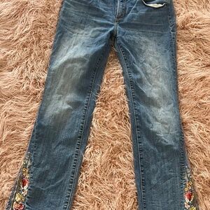 Driftwood Embroidered Distressed jeans